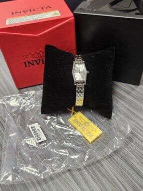 NEW Invicta Silver Tone Stainless Steel Women's Link Bracelet Watch In Box